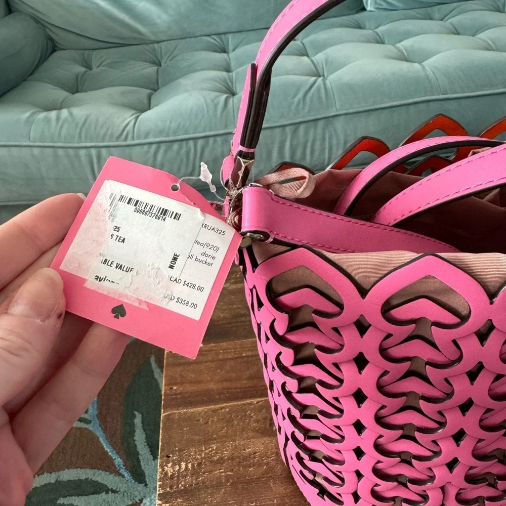 NWT Kate Spade Dorie small bucket bag in Hibiscus Tea - Picture 11 of 14